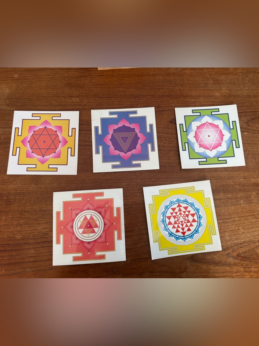 Set of 5 Goddess Yantra Cards